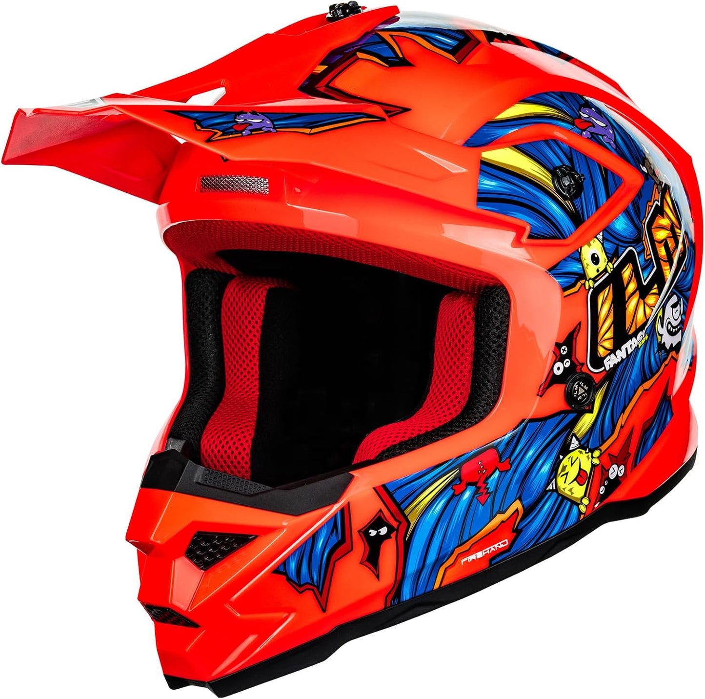 Casco de niño, para Moto, BMX, etc, incluye gafas, guantes y pasamontañas. DOT FMVSS No. 218 y ECE22.06.  ILM