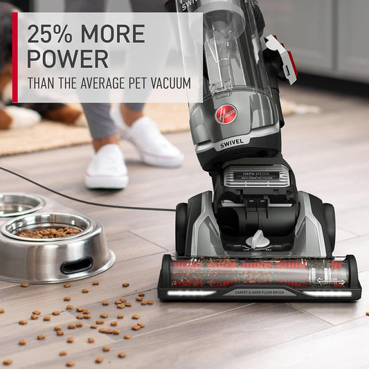 Aspiradora de pie giratoria de alto rendimiento con tanque XL. Hoover Elite Swivel XL Pet