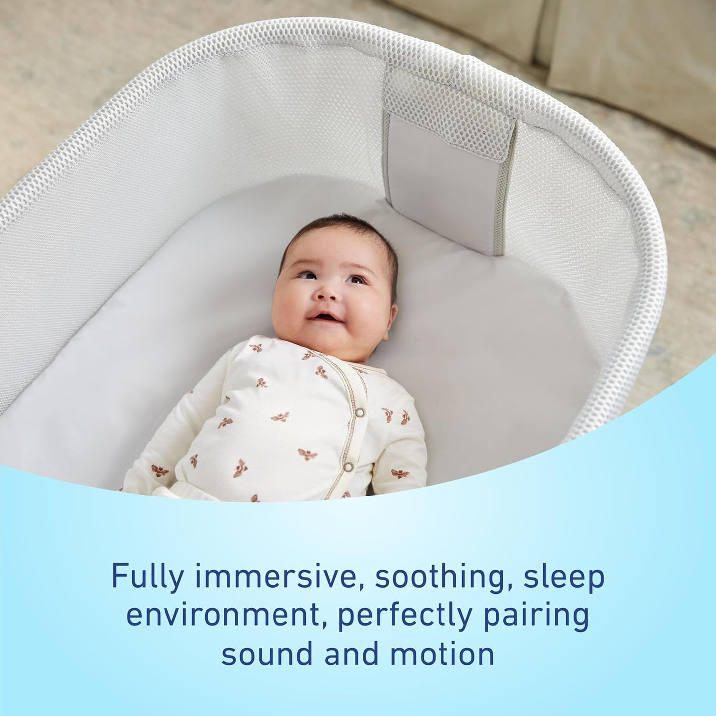 Graco - Cuna/Moises inteligente SmartSense Soothing con detección de llanto, movimiento y Bluetooth
