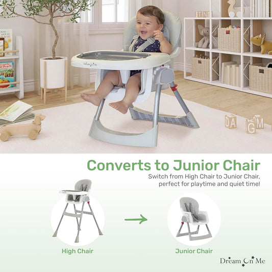Silla para bebes 2 en 1, con mesita. Dream On Me