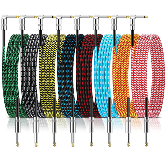 Cable TS de 3 metros para instrumentos, con un conector en L. Disponibles en diferentes colores
