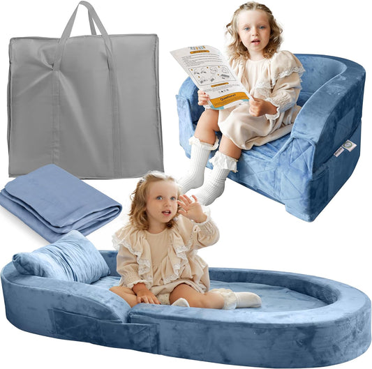 Sofá Cama portátil 2-en-1 para niños 18m-6 años tamaño grande 140×66×20 cm – Sleepah