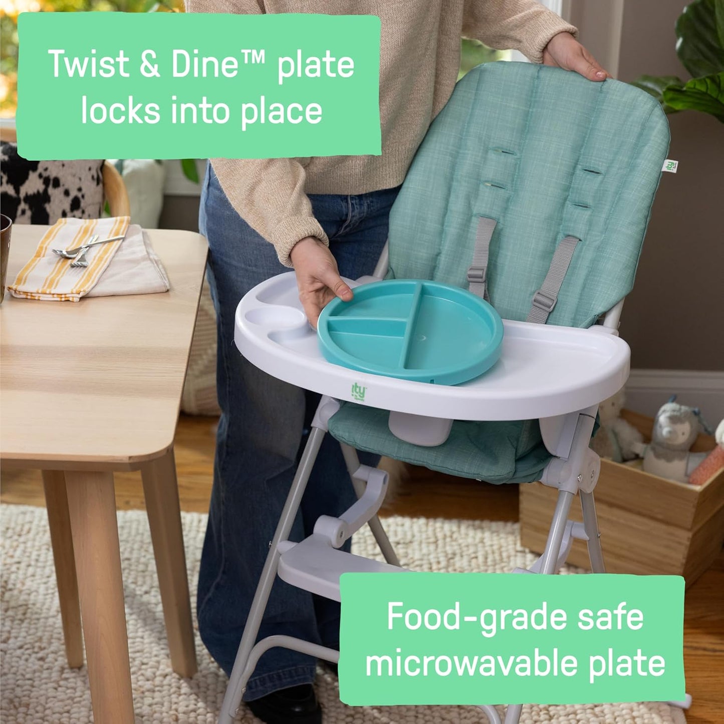 Silla de Bebes y Niños para Comer. Plegable Ingenuity Sun Valley – Compacta y Segura