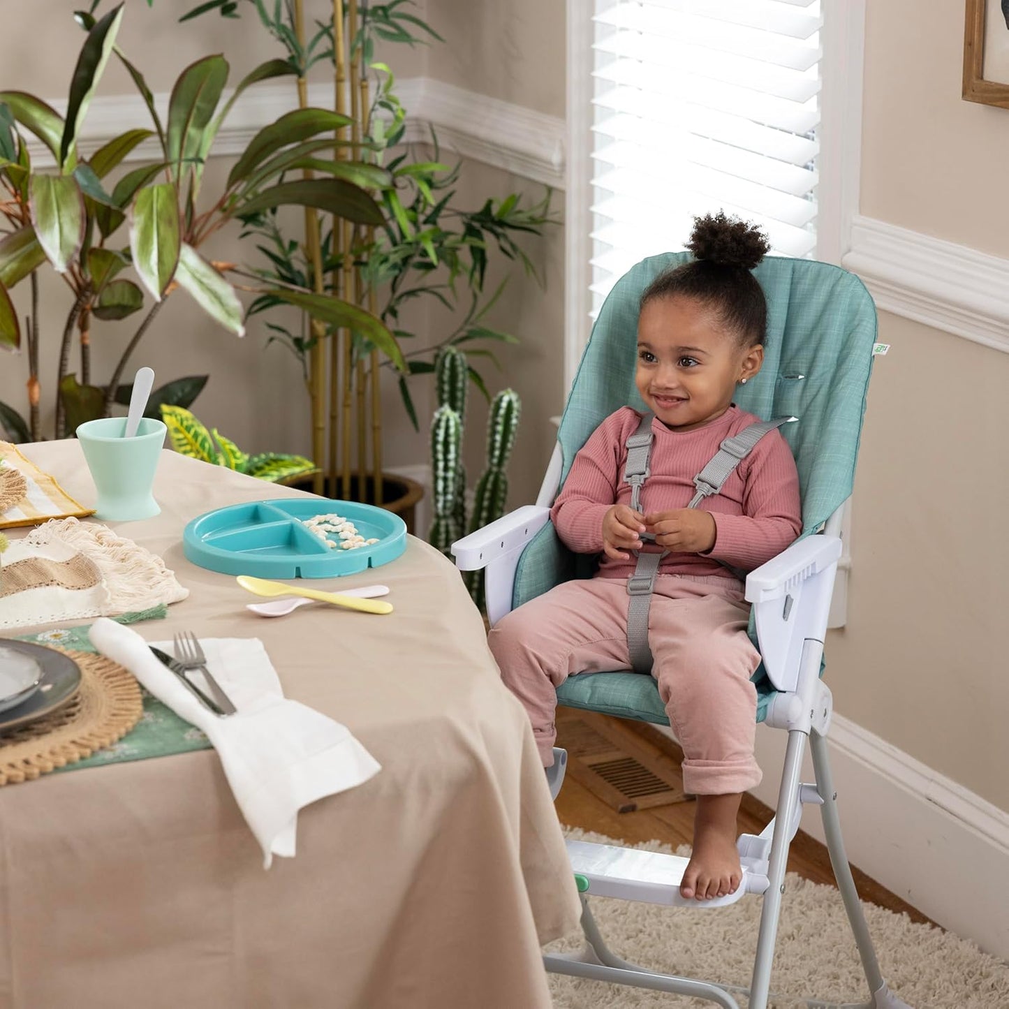 Silla de Bebes y Niños para Comer. Plegable Ingenuity Sun Valley – Compacta y Segura