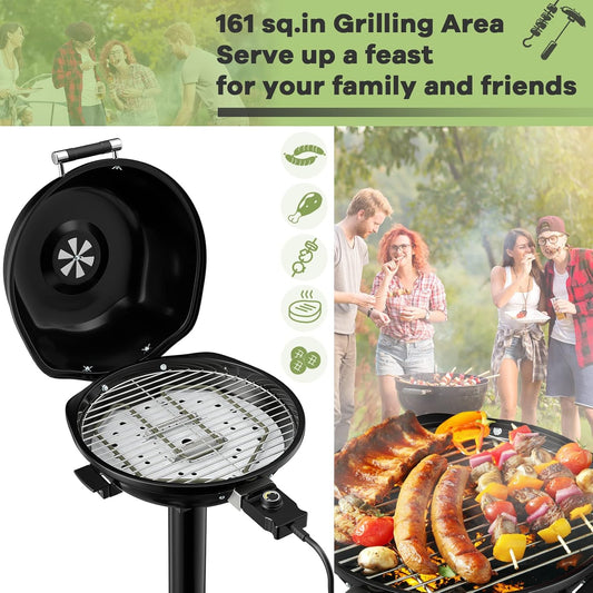 Parrilla Eléctrica para barbacoas ORALNER 15 porciones – Interior / Exterior 1600 W