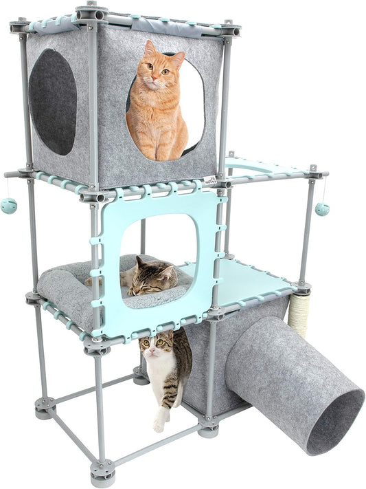 Torre para gatos con cojin, 1.21m. Kitty City Mega Kit 2.0.