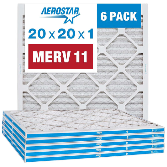 Filtro de aire Merv 11, 20x20x1. Paquete con 5. Aerostar