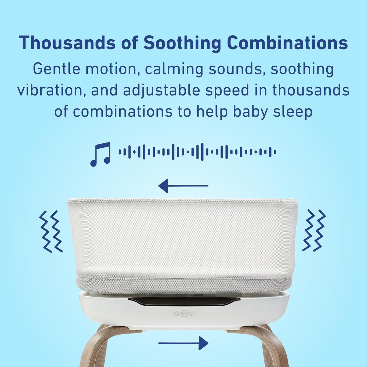 Graco - Cuna/Moises inteligente SmartSense Soothing con detección de llanto, movimiento y Bluetooth