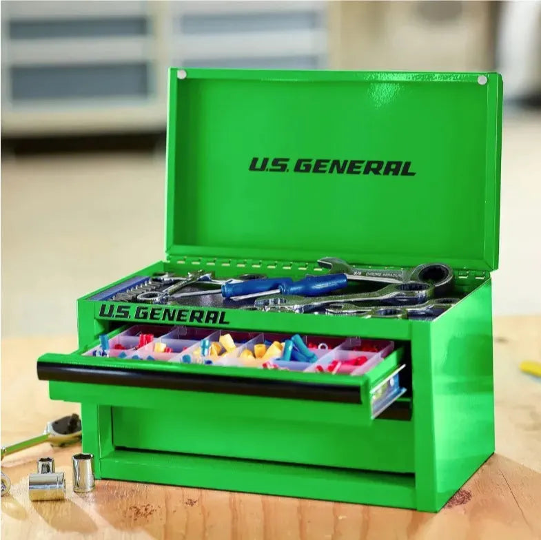 Mini Caja de Herramientas de Acero – 2 Gavetas. US GENERAL