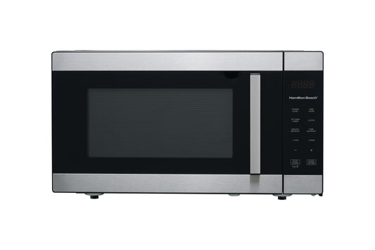 Microondas grande tamaño familiar de 1.6 pies cubicos, 1100 watts, de acero inoxidable. Hamilton Beach
