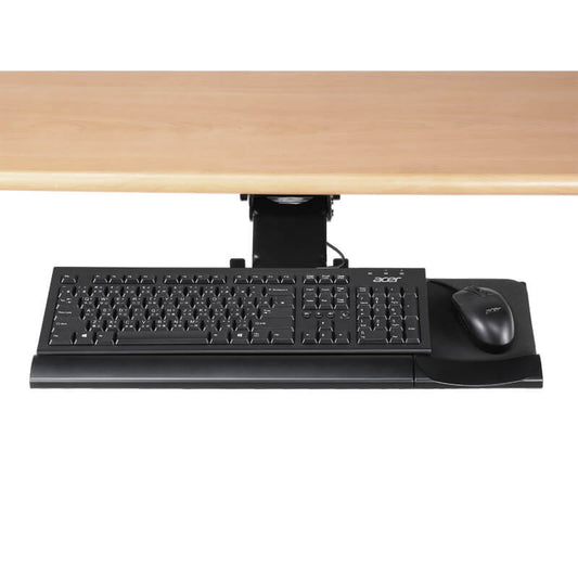 Bandeja ergonómica ajustable para teclado y mouse debajo del escritorio. Modernsolid