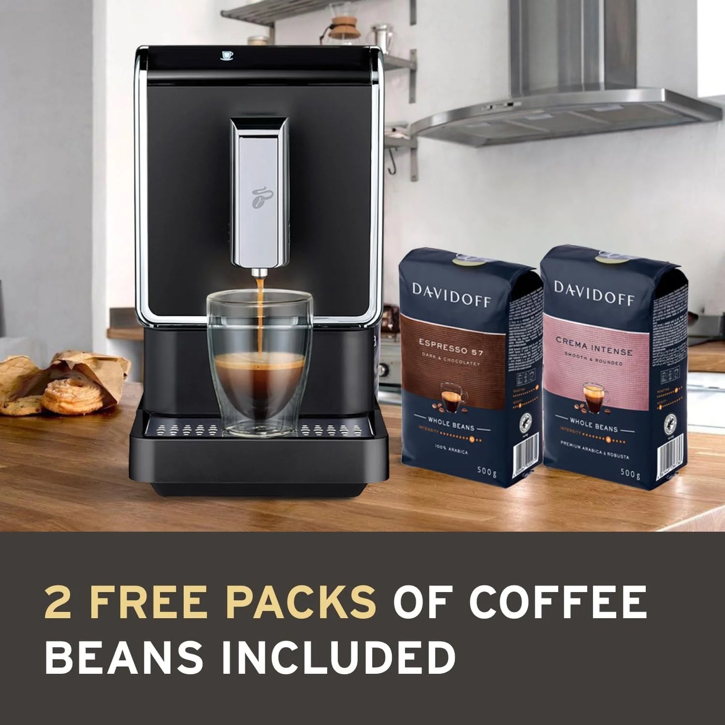 Máquina de Café de grano entero Tchibo Bean-to-Brew — Espresso y Café con Moledora Incorporada