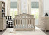 Cuna Convertible 6-en-1 estilo Farmhouse color café texturizada – Delta Children