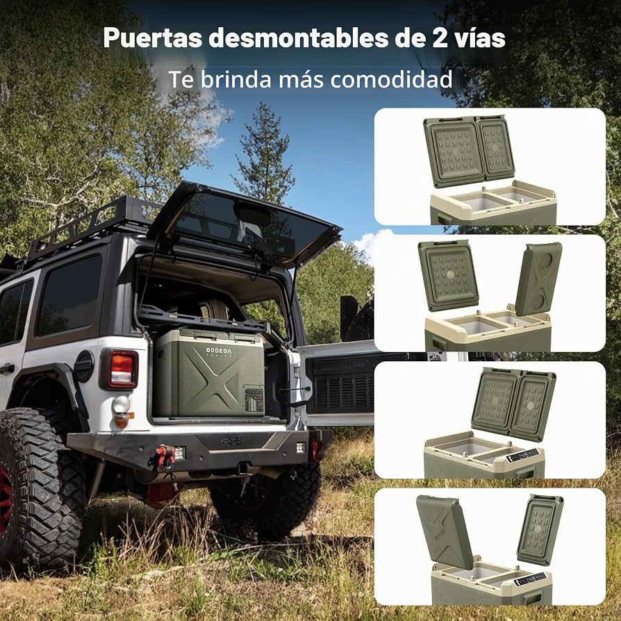 Refrigeradora portátil para carro/camping de 40 L de doble zona, BODEGA