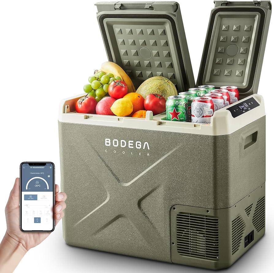 Refrigeradora portátil para carro/camping de 40 L de doble zona, BODEGA