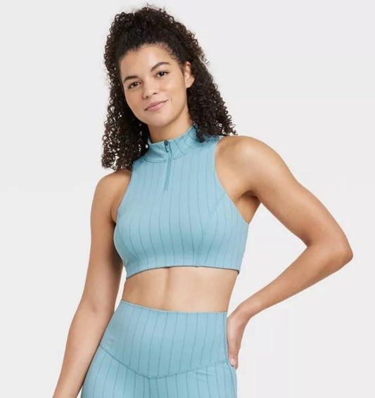 Top/Sujetador deportivo con de cuello alto con zipper, diferentes tallas y colores.  JoyLab