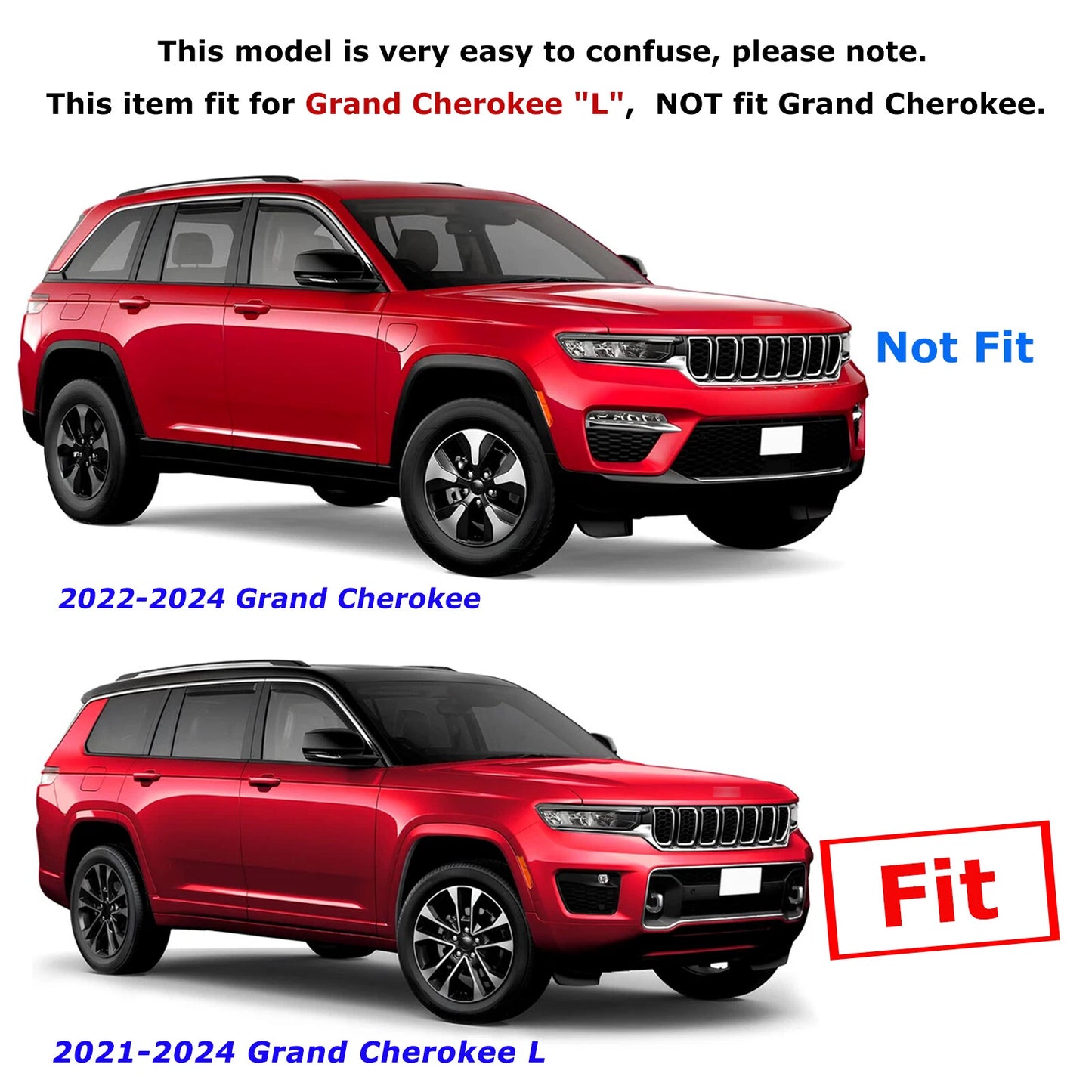 Visera para Ventana “Rain Guard” Ahumada Adhesiva – Jeep Grand Cherokee “L” (2021-2025)