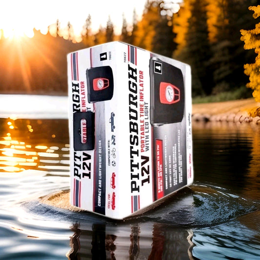 Inflador de Neumáticos Portátil 12 V con Luz LED. PITTSBURGH