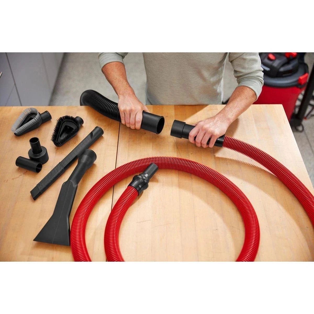 Kit de 7 Accesorios Universales para Aspiradoras Húmedo/Seco, para Auto Detailing y Limpieza. Bauer