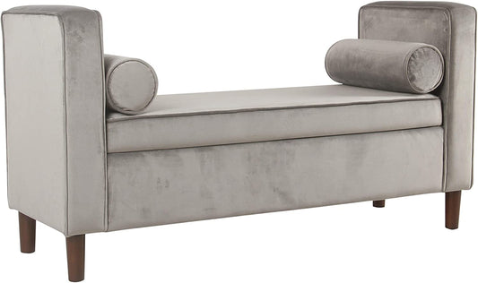 Sillón/Otomano con espacio para almacenamiento de terciopelo